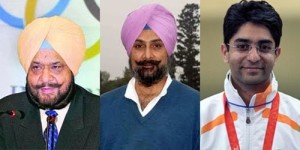Raja Randhir Singh, Raninder Singh & Abhinav Bindra