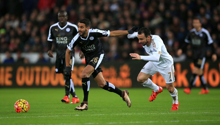 Riyad Mahrez fires Leicester top, Stoke submerge Manchester City