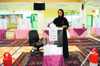 Historic moment as Saudi women vote for first time