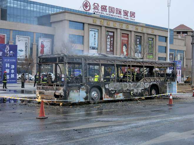 17 killed, 32 hurt in arson attack on bus in China