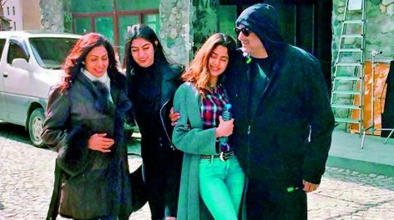 Sridevi and family fly off to Georgia for film