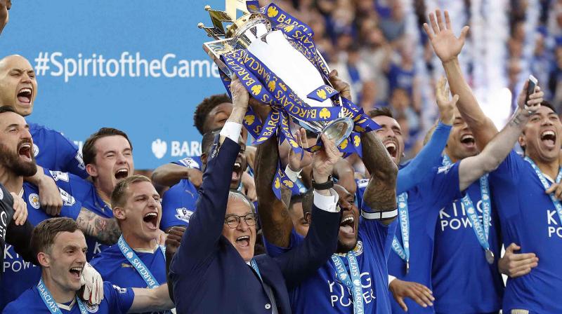 5,000-1 longshot Leicester collects Premier League trophy