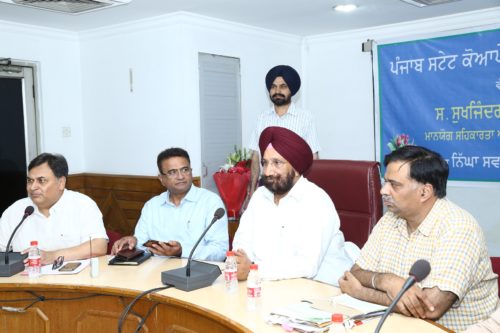 RANDHAWA EMPHASIZES CONSTRUCTIVE MEASURES AIMED AT SURVIVAL OF PRIMARY COOPERATIVE AGRICULTURAL SERVICE SOCIETIES