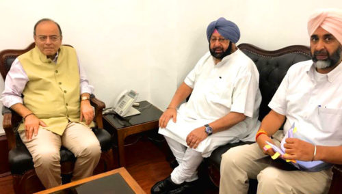 CAPT AMARINDER SEEKS ARUN JAITLEY’S INTERVENTION FOR SETTLEMENT OF RS.31000 CR ON FOOD ACCOUNT