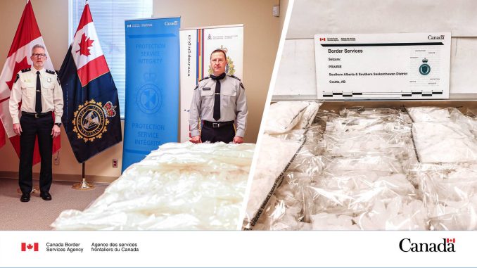 CBSA seizure of record amount of methamphetamine leads to RCMP charges