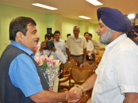 Sukhbir Singh Badal meeting with Union Minister Nitin Gadkari