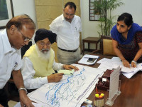 Cm badal to take up Ghaggar river pollution issue with Ut administrator