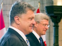 Ukrainian President Poroshenko visits Parliament Hill