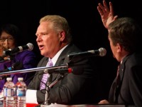 Ford trades barbs with Chow, Tory in rowdy, heated debate