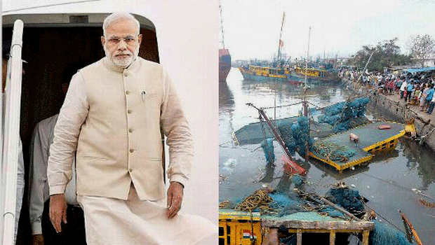 Modi Visits Cyclone-hit AP, Announces Rs 1000 Crore Relief