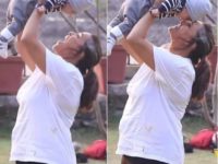 Neha Dhupia gets body-shamed for her post-pregnancy weight gain; a troll comments, ‘When a whale plays with a baby’