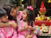 Shilpa Shetty shared a sweet photo with kids Samisha and Viaan