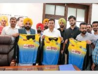 Bhagwant Mann launches official jersey of Punjab Secretariat Cricket Club Chandigarh