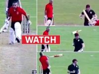 Batter accidentally hits teammate after getting run out during a match; video goes viral