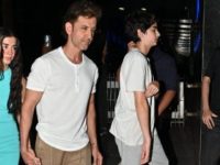 Watch: Hrithik Roshan enjoys dinner night with Saba; sons Hrehaan, Hridaan join